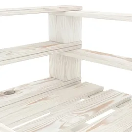 vidaXL Garten-Palettensessel Sessel 80 x 60,8 x 67,5 cm weiß