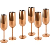 ECHTWERK Champagnerglas, (Set, 6 tlg.), 36468633-0 kupferfarben-Edition 6er-Set