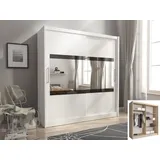 Schiebetürenschrank Kleiderschrank Schlafzimmer Spiegel weiß 180 cm - Weiß