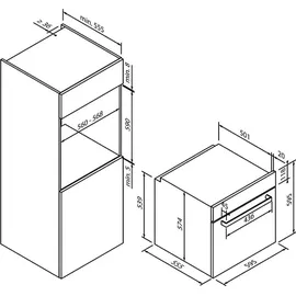 Vestel h|tech Backofen-Set + Glaskeramikkochfeld
