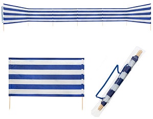 Idena Strand-Windschutz  weiß, blau 800,0 x 80,0 cm
