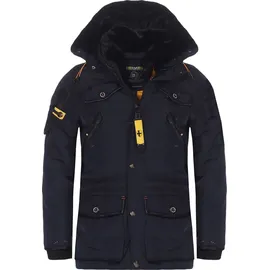 Geographical Norway warme Herren Winterjacke Anorak G-Acore, Navy, Größe S - Schwarz - S