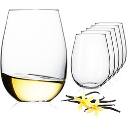 IMPERIAL glass Weinglas Weingläser ohne Stil, Glas, 570ml Set 6-Teilig groß moderne Weißweingläser Rotweingläser Spülmaschinenfest weiß