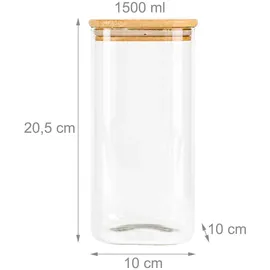 Relaxdays Vorratsglas 1500 ml 9 St.