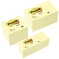 Post-it Post-it® Notes Haftnotizen-Set 654655P gelb, 12 Blöcke + GRATIS 12 Blöcke Haftnotizen 5,1 x 3,8 cm