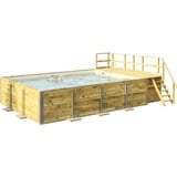 Weka Massivholzpool 595 Gr. 2 650 x 490 x 201 cm Folie hellgrau