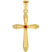 FIRETTI Kreuzanhänger Gelbgold 375