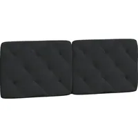 vidaXL Kopfteil-Kissen Schwarz 120 cm Samt