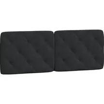 vidaXL Kopfteil-Kissen Schwarz 120 cm Samt