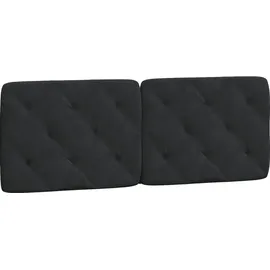 vidaXL Kopfteil-Kissen Schwarz 120 cm Samt