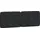vidaXL Kopfteil-Kissen Schwarz 120 cm Samt