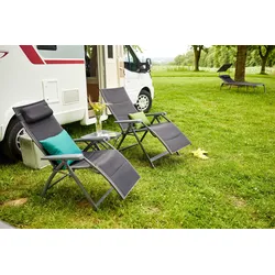 Garten-Relaxliegel Anthrazit Aluminium klappbar