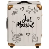 Out of the Blue Spardose Brautpaar Geldgeschenk Geschenkidee Hochzeitsgeschenk Trolley Koffer »Just Married« Keramik