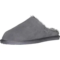 Damen Hausschuh Pantoffel aus Lammfell  in 3 Farben TPR Sohle - Dunkelgrau - 39