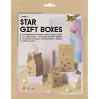 Folia Geschenktüten STAR GIFT BOXES braun 75,0 / 85,0 / 110,0 x 130,0 / 150,0 / 195,0 mm, 6 St.