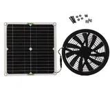 Solarmodul-Ventilator-Set,100 W, 5 V, 2 A, Photovoltaik-Solarpanel mit Lüfter-Kit, 25.4 cm Durchmesser, umweltfreundlich, geräuscharm, für Wohnmobil, Yacht, Gewächshäuser, Badezimmer, Flugzeuge,