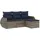 vidaXL Gartensofa-Set 4-tlg. grau Polyrattan