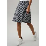 Aniston SELECTED Jerseyrock Damen Gepunktet Blau/Grau 34