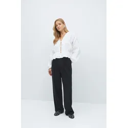 Gina Tricot - Tailored wide trousers - Weite hosen - Schwarz - 32 - Dame - Schwarz - 32