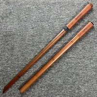HJHUUA 100 cm langes Katana-Trainingsschwert aus natürlichem Bambus,handgefertigtes Bokken,Samuraischwert aus Holz für Kendo-Training,Ausstellung,Cosplay,Requisiten,Geschenke (braun,beige)