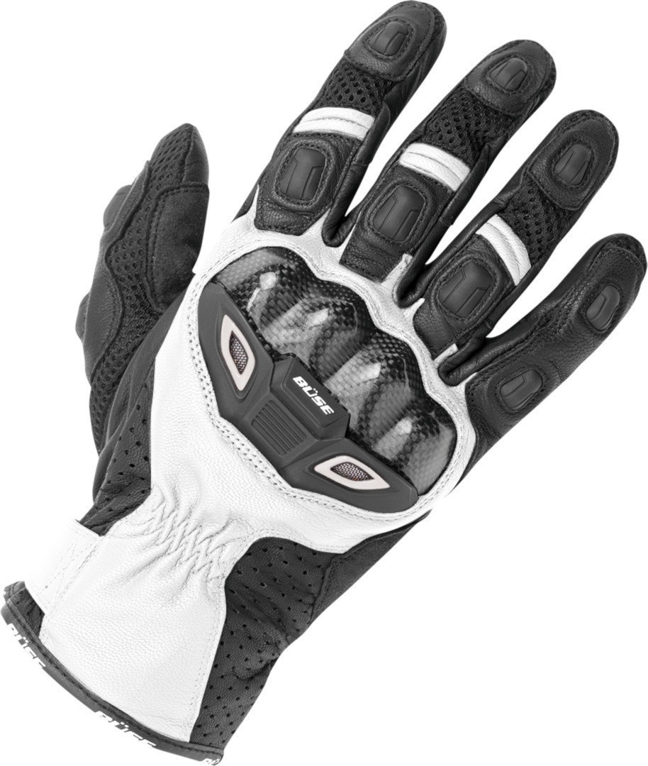 Büse Airway Sport Motorrad Handschuhe, weiss, Größe L