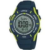 Lorus R2365MX9 40 mm Edelstahlgehäuse Blau Silikonarmband Blau