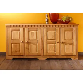 Home Affaire Sideboard HOME AFFAIRE "Lisa", beige (natur gebeizt, gewachst), B:158,5cm H:80cm T:35cm, Massivholz, Sideboards, Sideboard, Kommode aus massivem Kiefernholz, in 2 Breiten lieferbar