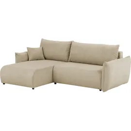 INOSIGN »MAVAS Schlafsofa mit Bettkasten, L-Form,«, ca.257/127cm (Liegefläche 212/145 cm), Cord, Chenille, Struktur