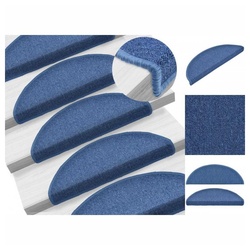 Stufenmatte 15 Stk Treppenmatten Blau 65 x 24 x 4 cm, vidaXL, Höhe: 4 mm blau