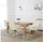 Homestyle4u Essgruppe Esstisch 90x160 4 Stühle Bouclé Eiche Küchentisch Sitzgruppe Sessel, (Set, Esszimmergruppe 5 teilig, 5-tlg., Esszimmergruppe 5 teilig, Set/Komplettset), Essstuhl beige|braun
