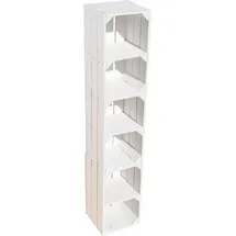 Kistenkolli Altes Land 3er set Regalkiste Hilde weiß mit Mittelbrett