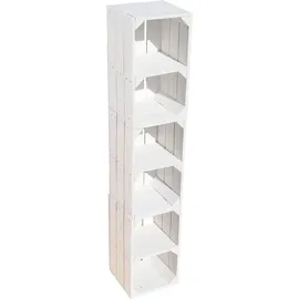 Kistenkolli Altes Land 3er set Regalkiste Hilde weiß mit Mittelbrett