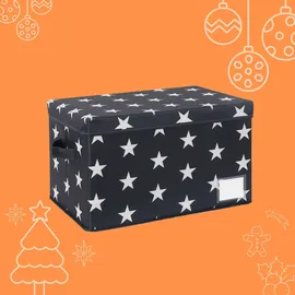 Relaxdays Weihnachtskugel Aufbewahrungsbox 26,5 x 42,5 x 26 cm 30-tlg. grau