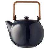 Bitz Teekanne, Kanne aus Steingut/Keramik für Tee, 1,2 Liter, Höhe 20 cm, Dunkelblau
