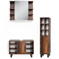 Vicco Badmöbel-Set Fynn, 3 Teile, mit Midischrank Tür groß,