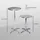 Trutzholm Bistrotisch Ø 60 x 70-115 cm Grau/ Silber