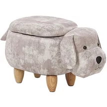 Beliani Hocker mit Stauraum 36 x 38 x 62 cm Beige