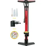 Dunlop Fahrradpumpe mit Manometer - Rot