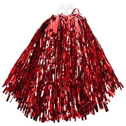 Pompon, "Metallic", rot