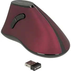 DeLock Wireless Ergonomische Vertikale Optische Maus rot/schwarz (12528)