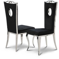 Barock Stuhl schwarz Luxury - modern barock Polsterstuhl BarockStil