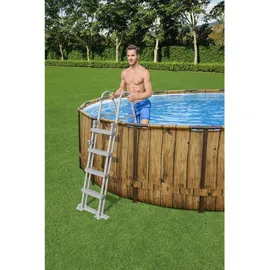 BESTWAY Power Steel Swim Vista Series Frame Pool rund Set 488 x 122 cm inkl. Filterpumpe