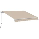 Outsunny Gelenkarmmarkise 395 x 245 x 350 cm beige