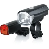 Aplic LED Fahrradlampen-Set mit Front & Rücklicht StVZO zugelassen / Helle LED mit 30 Lux