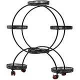 ShkitAelling Metall Pflanzenständer Blumentopfständer,Mehrstöckig Blumenregal Indoor Blumenständer,Blumentreppe Pflanzentreppe Blumenbank für Mehrere Pflanzen für Innen Garten Balkon