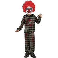 Funidelia | Mörder-Clown Kostüm für Jungen Clowns, Zirkus, Lustige & Ausgefallene - Kostüm für Kinder & Verkleidung für Partys, Karneval & Halloween - Größe 7-9 Jahre - Rot