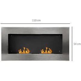Homcom Gelkamin Silber