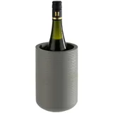 APS Beton Flaschenkühler geriffelt - mit möbelschonender Unterseite - für 0,7-1,5 Liter-Flaschen - Ø 13/10 cm, Höhe 19,5 cm, Grau