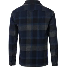 CasaModa Langarmhemd "CASAMODA Hemdjacke uni", Herren, Gr. 3XL, Normalgrößen, blau (dunkelblau), 50% Polyester, 40% Wolle, 10% Polyacryl, unifarben, lässig geschnitten, Hemden