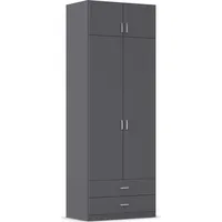 Rauch Wäscheschrank GAMMA 91 x 248 x 54 cm Grau